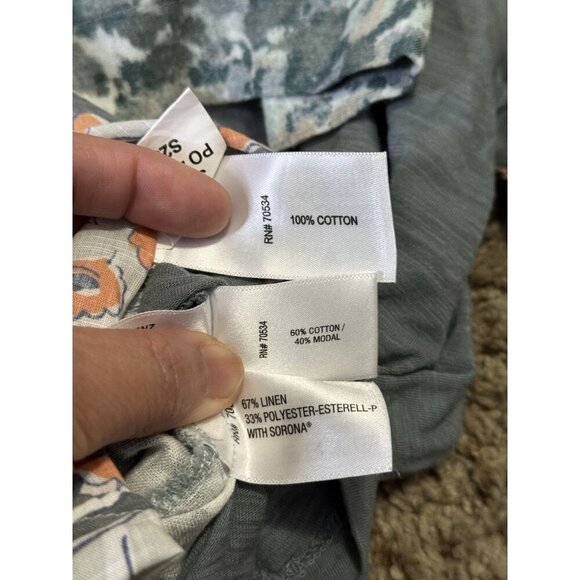 ORVIS Blouse Top Linen Blend Blouse Top Lot Of 3 Casual Summer Lightweight LARGE - Picture 7 of 10